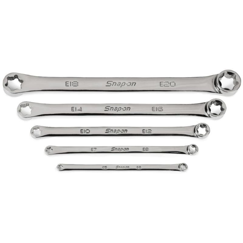 ETX705 - Zestaw kluczy oczkowych prostych TORX®, E5xE6 - E18xE20 (5 szt.)