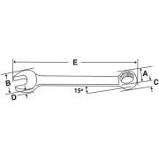 GOEX300B - Klucz oczkowo-płaski krótki Flank Drive®, 15/16"