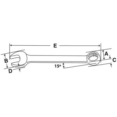 GOEX1108A - Klucz oczkowo-płaski Flank Drive®, 3'3/8"