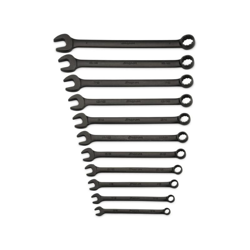 GOEX711B - Zestaw kluczy oczkowo-płaskich Flank Drive®, 3/8" - 1" (11 szt.)