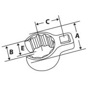 AN850839B - Klucz pazurowy 1/2" 12-kątny, oczkowo-otwarty, Flank Drive®, 2'7/16"