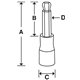 FABLM5E - Nasadka trzpieniowa długa 3/8" do śrub 6-kątnych z kulką metrycznych, 5 mm