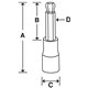 FABLM6E - Nasadka trzpieniowa długa 3/8" do śrub 6-kątnych z kulką metrycznych, 6 mm