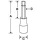 FABLM8E - Nasadka trzpieniowa długa 3/8" do śrub 6-kątnych z kulką metrycznych, 8 mm