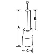 FAM13E - Nasadka trzpieniowa 3/8" do śrub 6-kątnych metrycznych, 13 mm