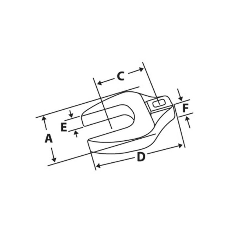 FCO12A - Klucz pazurowy 3/8" płaski, 3/8"