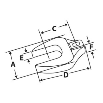 FCO12A - Klucz pazurowy 3/8" płaski, 3/8"
