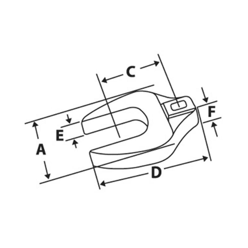 FCO14A - Klucz pazurowy 3/8" płaski, 7/16"