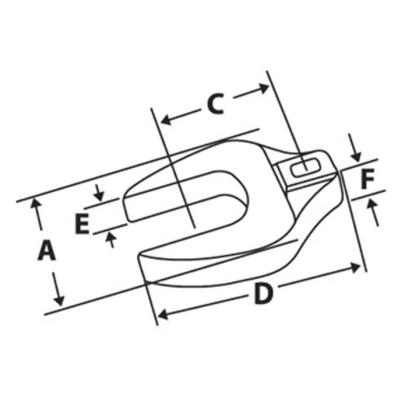 FCO14A - Klucz pazurowy 3/8" płaski, 7/16"