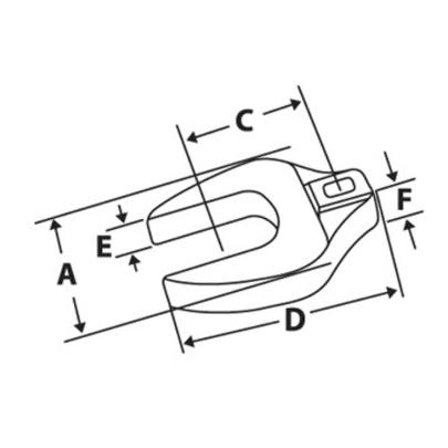 FCO26A - Klucz pazurowy 3/8" płaski, 13/16"