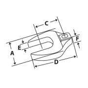 FCO28A - Klucz pazurowy 3/8" płaski, 7/8"