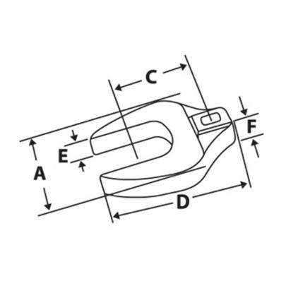 FCO28A - Klucz pazurowy 3/8" płaski, 7/8"