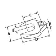 FCO30A - Klucz pazurowy 3/8" płaski, 15/16"