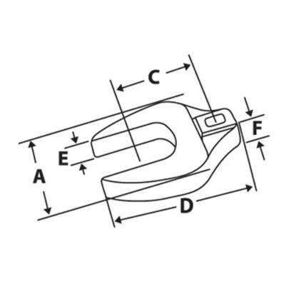 FCOM12A - Klucz pazurowy 3/8" płaski, 12 mm