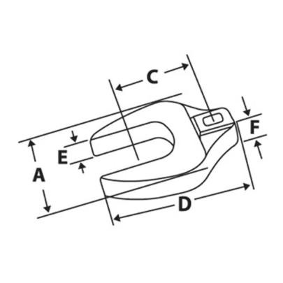 FCOS30 - Klucz pazurowy 3/8" płaski, Flank Drive® Plus, 15/16"