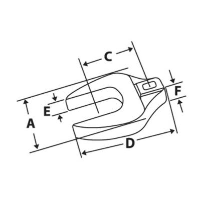 FCOS34 - Klucz pazurowy 3/8" płaski, Flank Drive® Plus, 1'1/16"