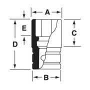 FDS201 - Nasadka 3/8" 12-kątna, Semi-Deep, calowa, 5/8"