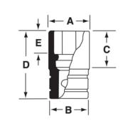 FDS241 - Nasadka 3/8" 12-kątna, Semi-Deep, calowa, 3/4"
