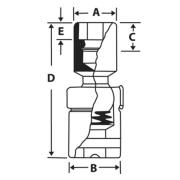 FSU12 - Nasadka przegubowa długa 3/8" 6-kątna, calowa, 3/8"