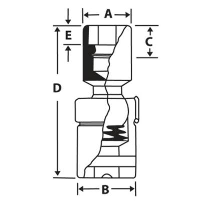 FSU12 - Nasadka przegubowa długa 3/8" 6-kątna, calowa, 3/8"
