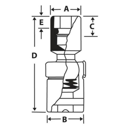 FDSU18 - Nasadka przegubowa długa 3/8" 12-kątna, calowa, 9/16"