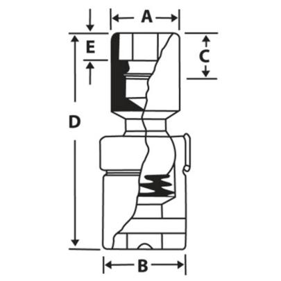 FDSU20 - Nasadka przegubowa długa 3/8" 12-kątna, calowa, 5/8"