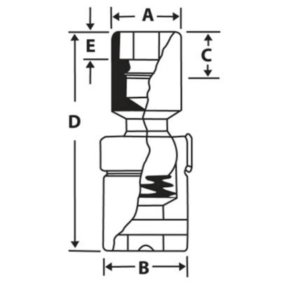 FDSU22 - Nasadka przegubowa długa 3/8" 12-kątna, calowa, 11/16"