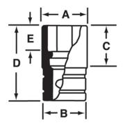 FESU160B - Nasadka przegubowa 3/8" spline 16, 1/2"