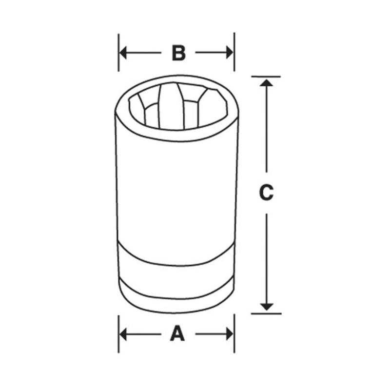 FLE120A - Nasadka 3/8" do śrub Torx®, E12