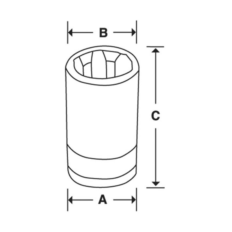 FLE180A - Nasadka 3/8" do śrub Torx®, E18