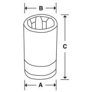 FLEP180 - Nasadka 3/8" do śrub Torx Plus®, EP18