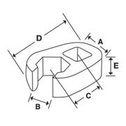 FRHM9 - Klucz pazurowy 3/8" 6-kątny, oczkowo-otwarty, Flank Drive®, 9 mm