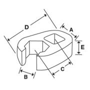 FRHM21 - Klucz pazurowy 3/8" 6-kątny, oczkowo-otwarty, Flank Drive®, 21 mm