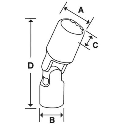 FSE100 - Nasadka przegubowa 3/8" do śrub Torx®, E10