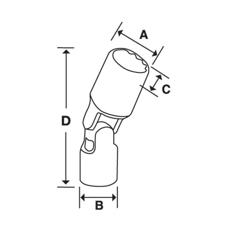 FSE140 - Nasadka przegubowa 3/8" do śrub Torx®, E14