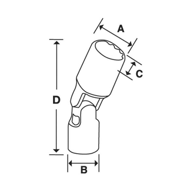 FSE200 - Nasadka przegubowa 3/8" do śrub Torx®, E20