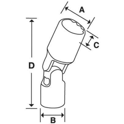 FSE200 - Nasadka przegubowa 3/8" do śrub Torx®, E20