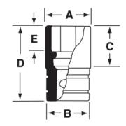 FSS181 - Nasadka 3/8" 6-kątna, Semi-Deep, calowa, 9/16"