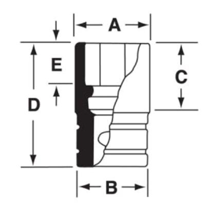 FSS181 - Nasadka 3/8" 6-kątna, Semi-Deep, calowa, 9/16"