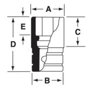FSS201 - Nasadka 3/8" 6-kątna, Semi-Deep, calowa, 5/8"