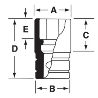 FSS201 - Nasadka 3/8" 6-kątna, Semi-Deep, calowa, 5/8"