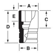 FSS221 - Nasadka 3/8" 6-kątna, Semi-Deep, calowa, 11/16"