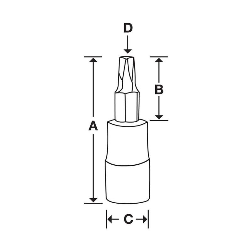 FTX27E - Nasadka trzpieniowa 3/8" do śrub Torx®, T27
