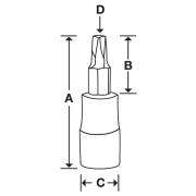 FTX40E - Nasadka trzpieniowa 3/8" do śrub Torx®, T40