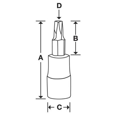 FTX40E - Nasadka trzpieniowa 3/8" do śrub Torx®, T40