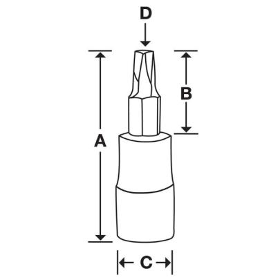 FTX50TPE - Nasadka trzpieniowa 3/8" do śrub Torx Plus®, IP50