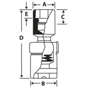 FU24B - Nasadka przegubowa 3/8" 12-kątna, calowa, 3/4"