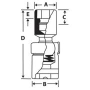 FU26B - Nasadka przegubowa 3/8" 12-kątna, calowa, 13/16"