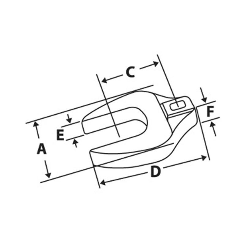 GFCO28A - Klucz pazurowy wzmocniony 3/8" płaski, 7/8"