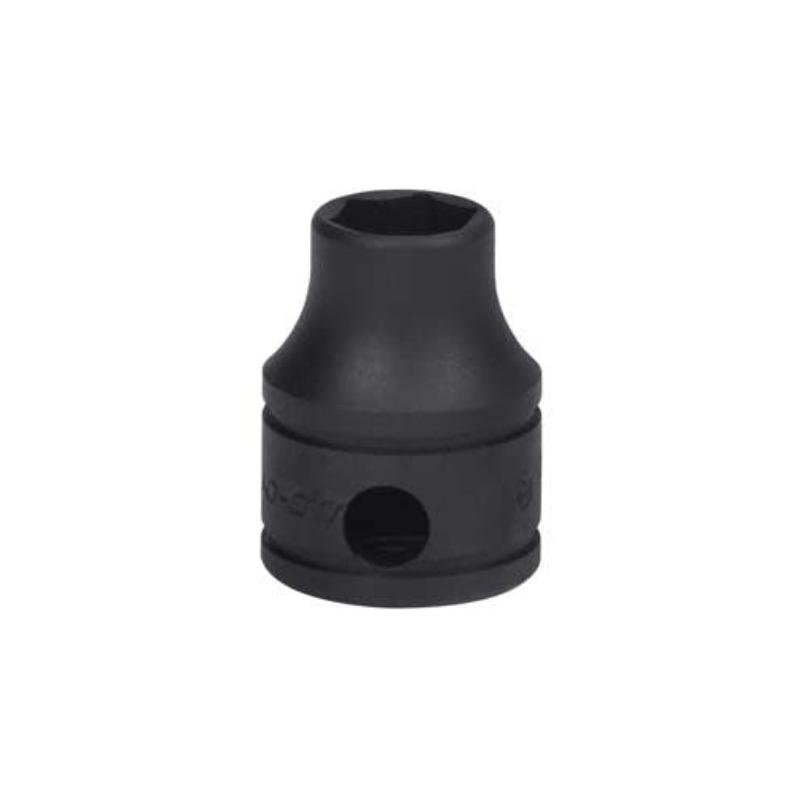 GFS081 - Nasadka czerniona 3/8" 6-kątna, krótka, calowa, 1/4"